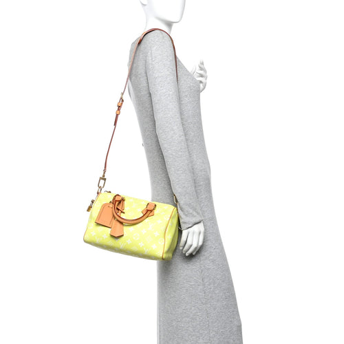 Calfskin Monogram Speedy P9 Bandouliere 25 Lemonade Yellow